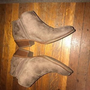 Tan booties